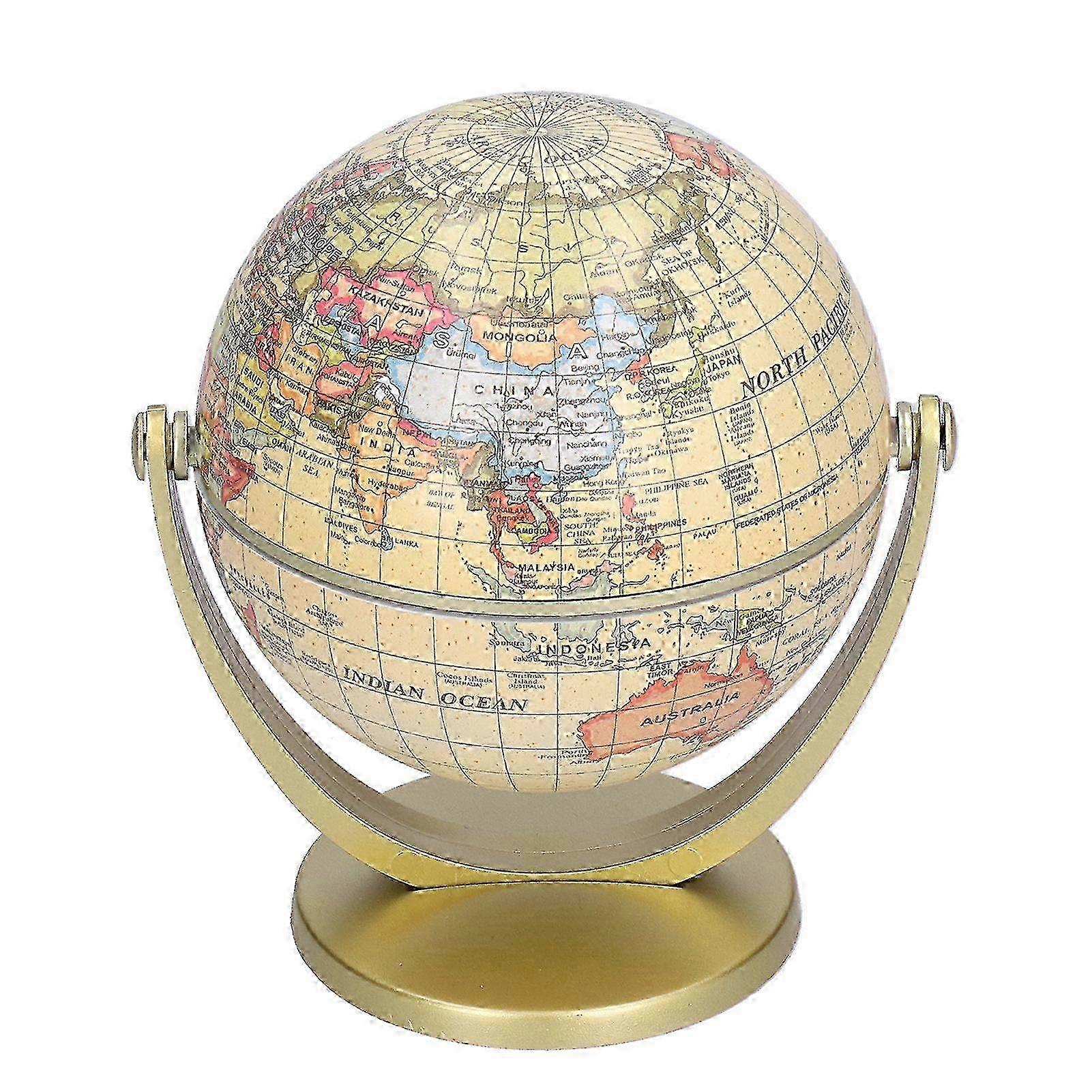 Mini World Map Globe English Version Desktop Rotating Globe Geography Globe Teaching Tool