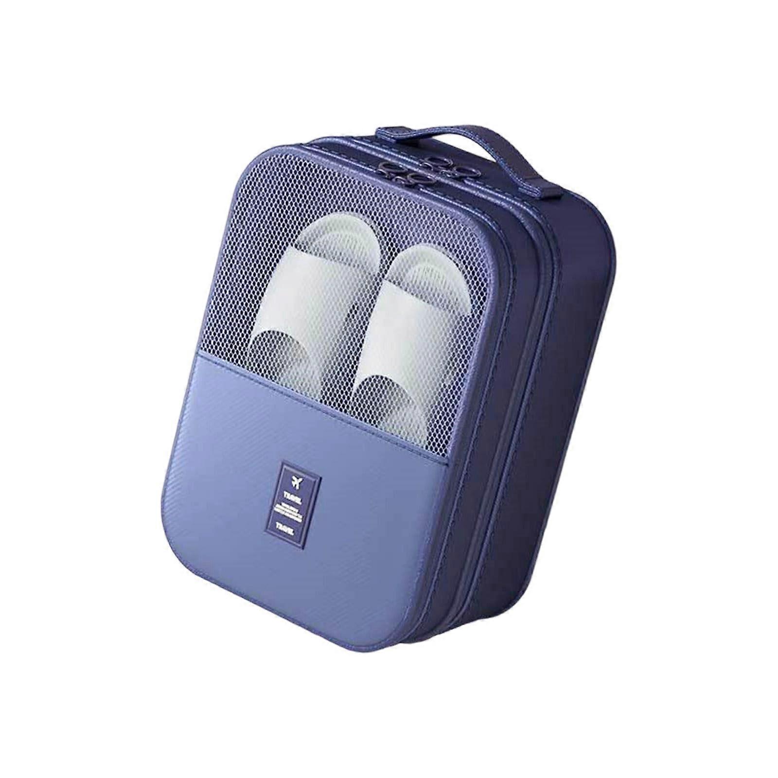 Travel Shoe Bag with Breathable Fabric and Separate Pockets for Sneakers and Family Trips