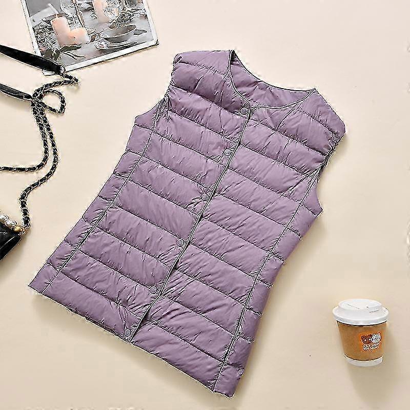 Ermeløs boblevest for kvinner - ultralett dunvest for kaldt vær