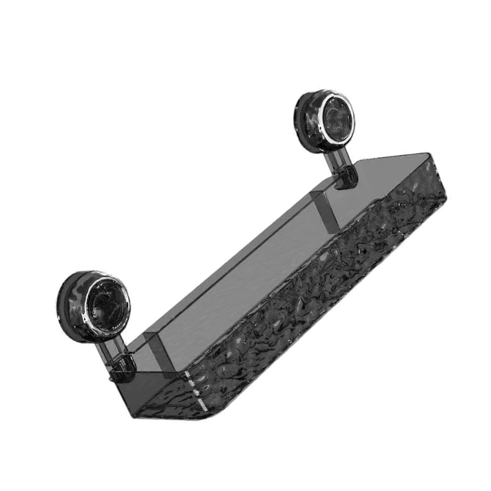 Rustproof Shower Caddy Wall Mounted Suction Organizer for Shampoo and Bath Accessories Black