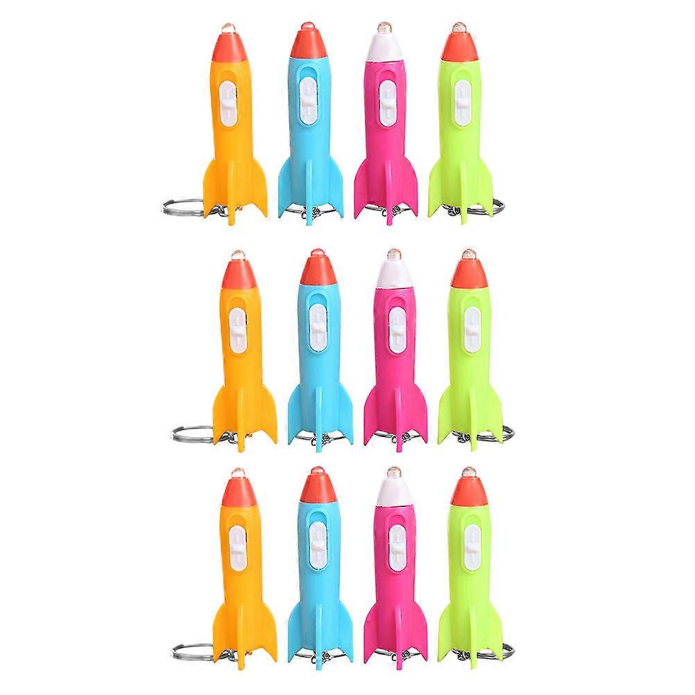 Designed Keychains Luminous Design Night Lighting Decorative Assorted Color 6.70X2.00X2.00CM 12Pcs