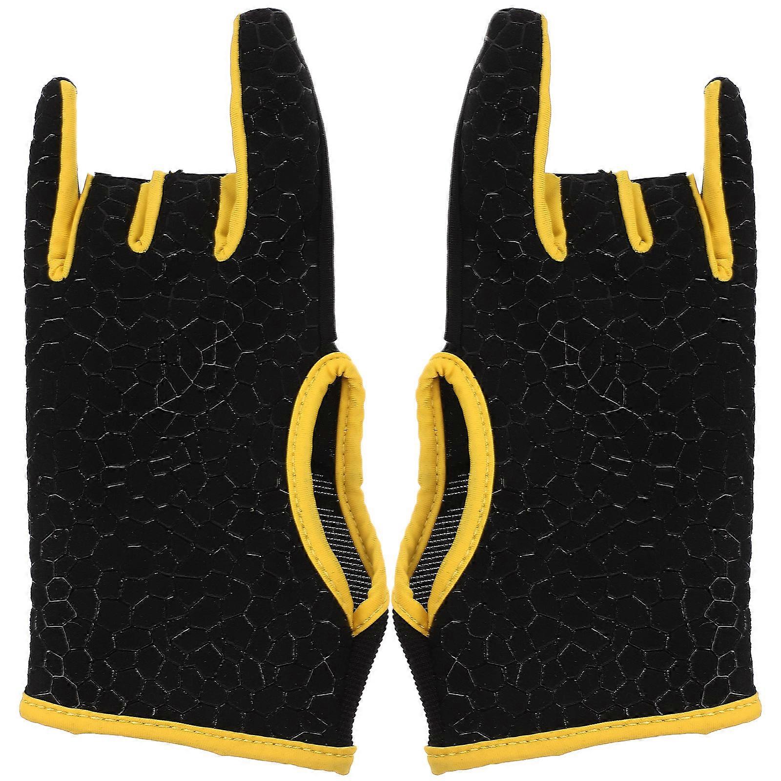 伸縮性があり通気性のあるボウリンググローブ。アウトドア活動用にデザインされています。サイズS、イエローカラー、1組。
