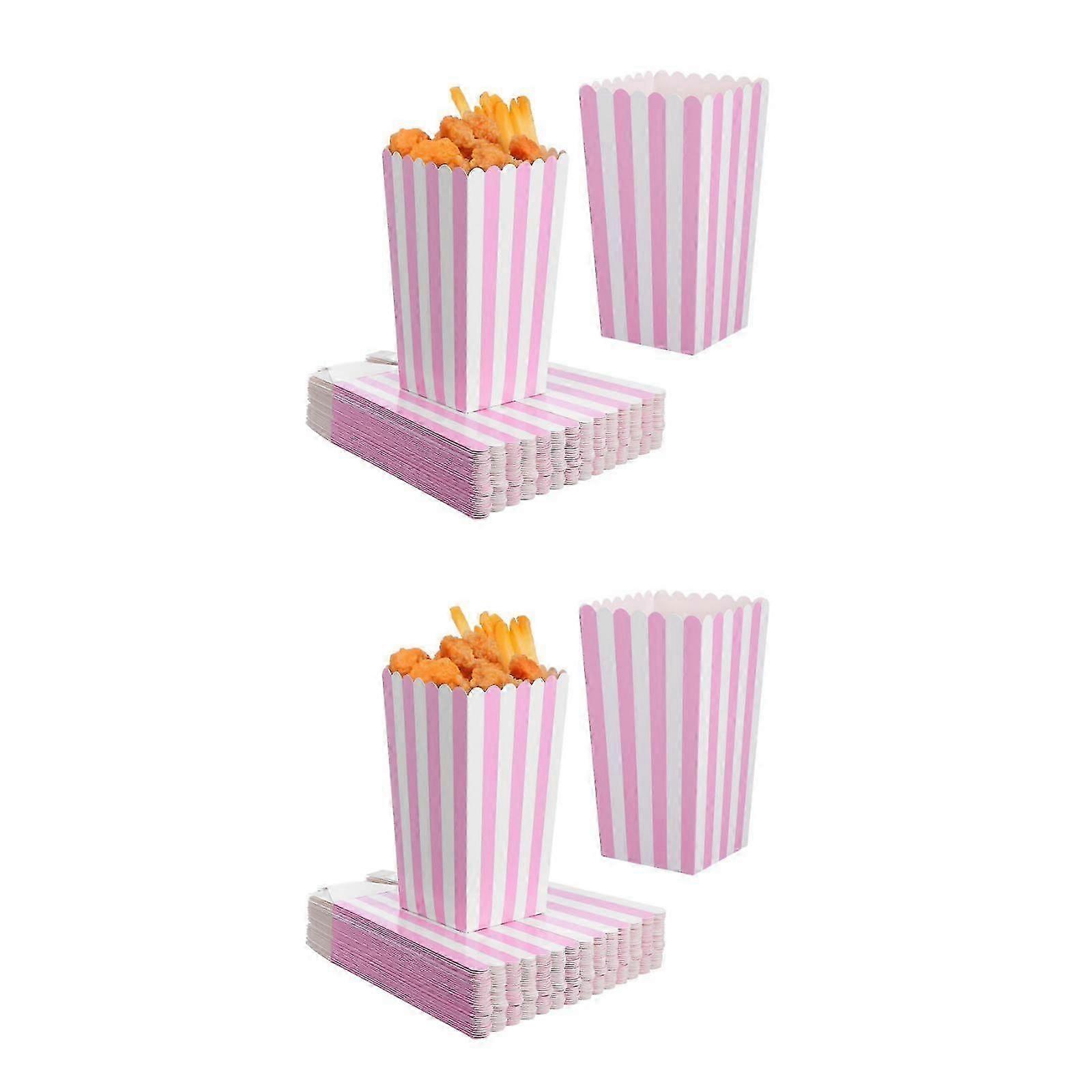 80 paper popcorn bags, ideal for parties. Also available in boxes for popcorn machines and movie nights.