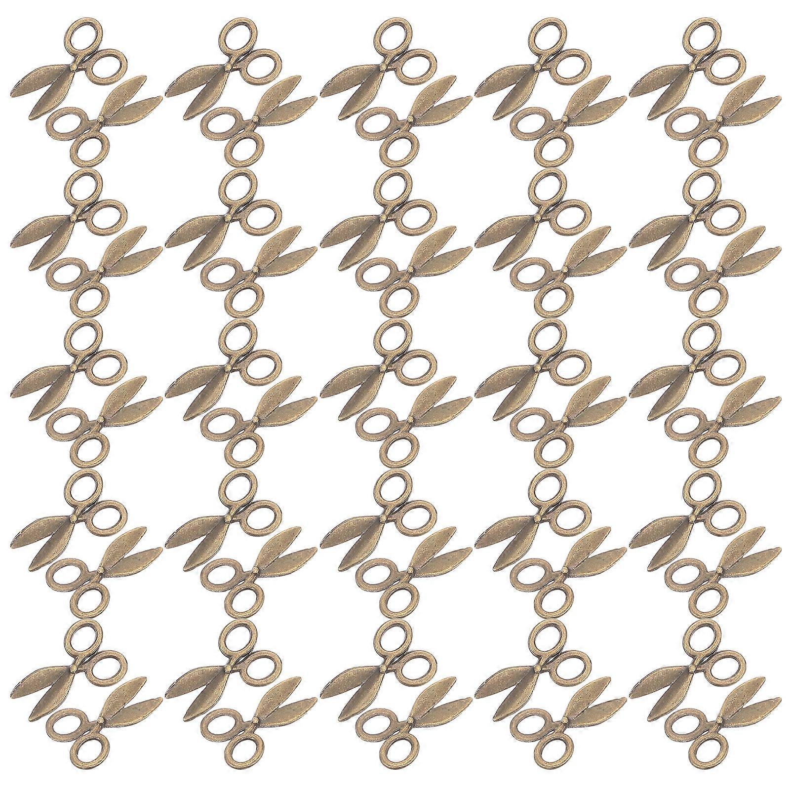 Metal Miniature Dollhouse Scissors 50Pcs for Tiny Realistic Sewing Projects