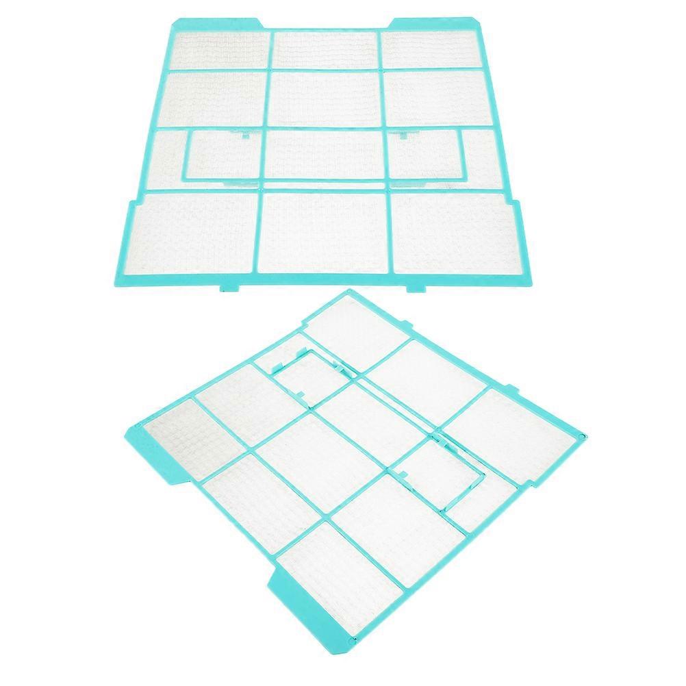 Air Conditioner Filter Mesh Replacement for Grime Prevention 2Pcs Sky-Blue Plastic
