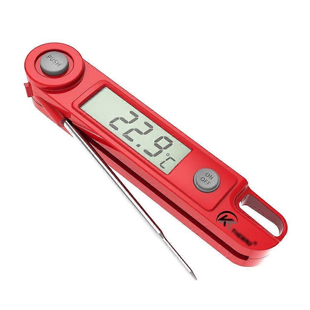 Digital Meat Thermometer Instant Read with 360° Rotating LCD and Foldable Stainless Steel Probe