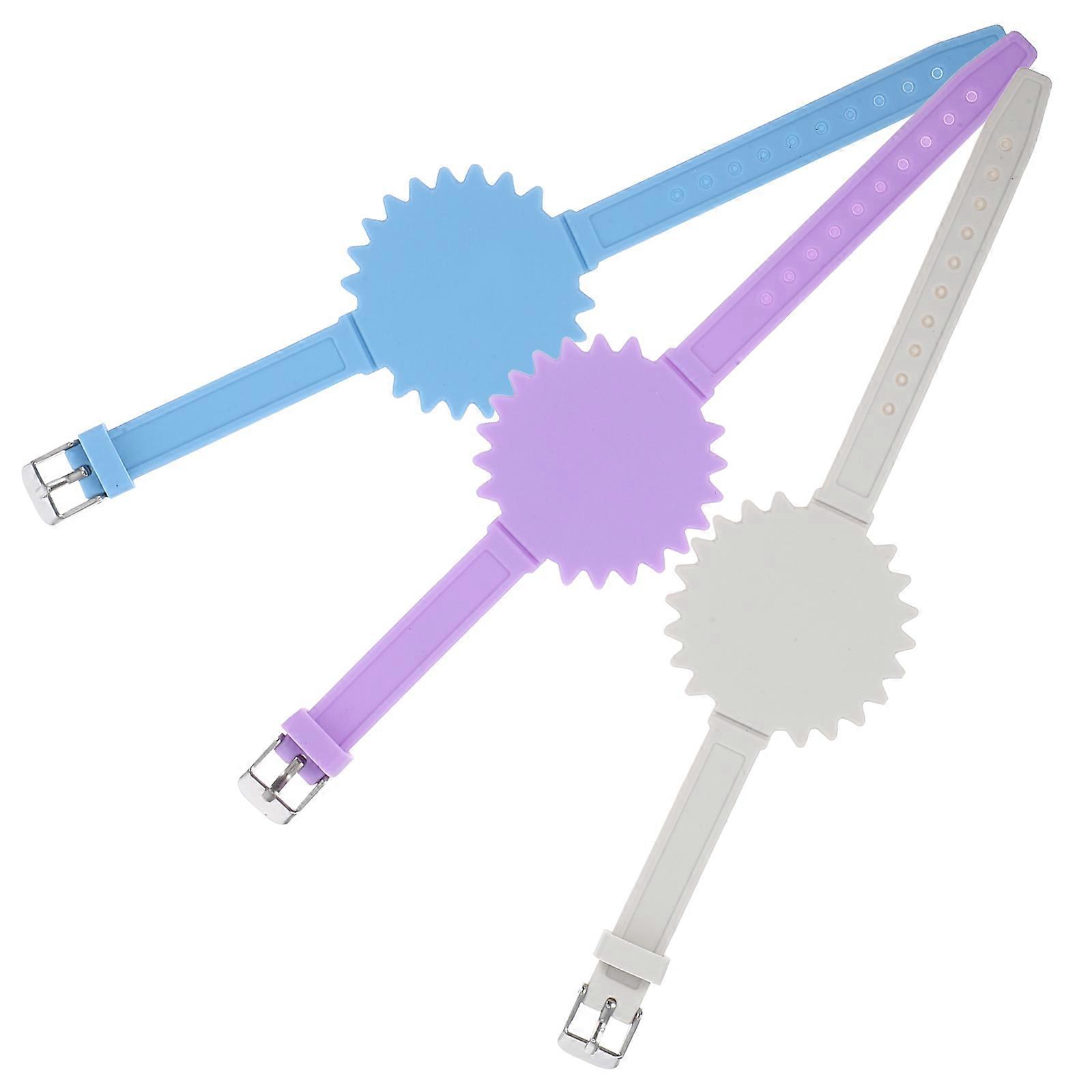 Assorted Color Silicone Wearable Notepad Wristbands for School Reusable Comfortable Design 3pcs