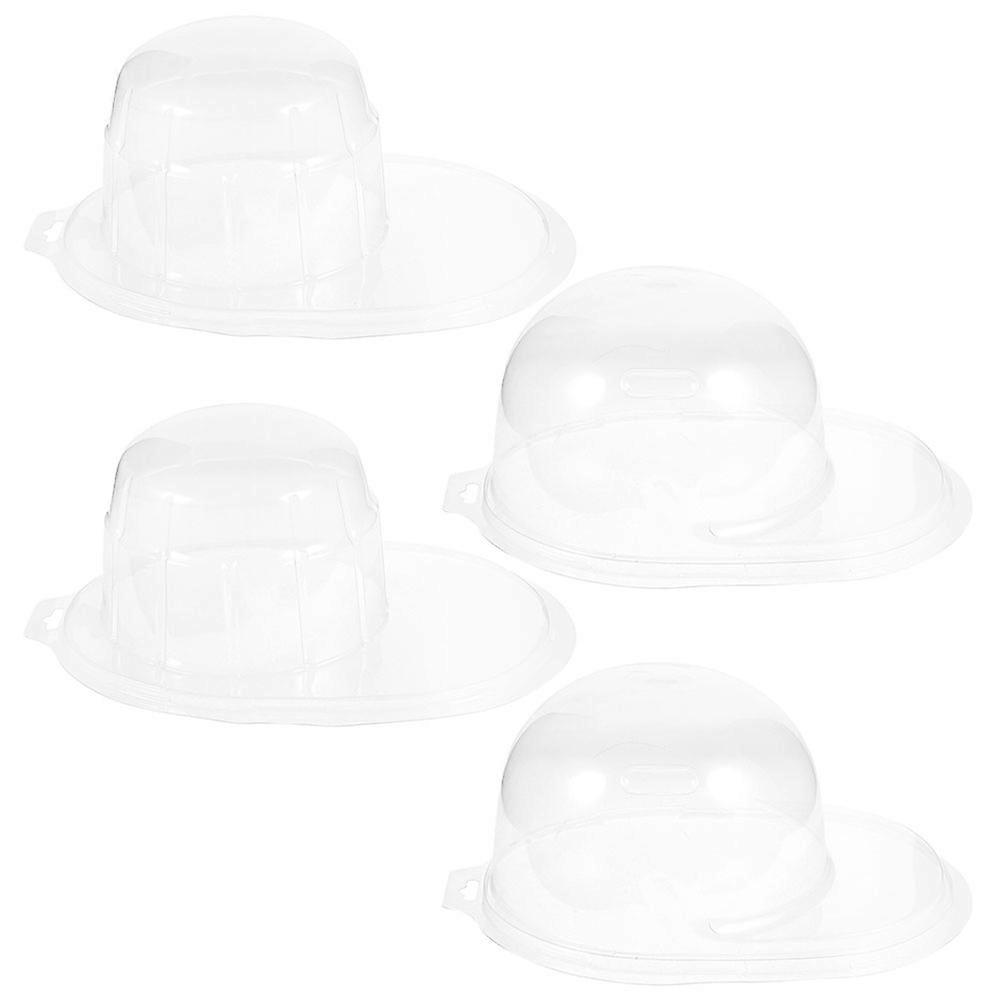 Transparent Hat Box Baseball Cap Support for Storage Use 4Pcs Plastic Rack