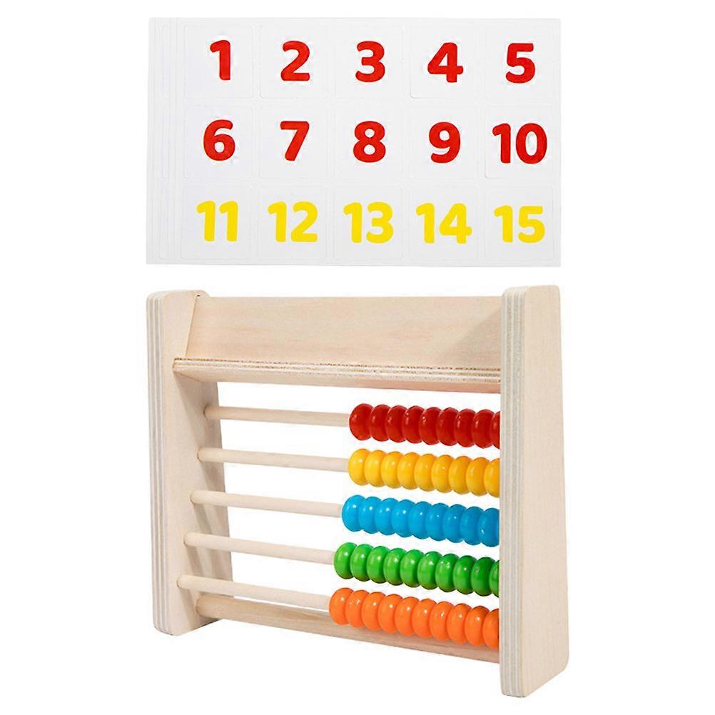Abacus for Learning Math Toy Wooden Educational Tool 1Set for Kids