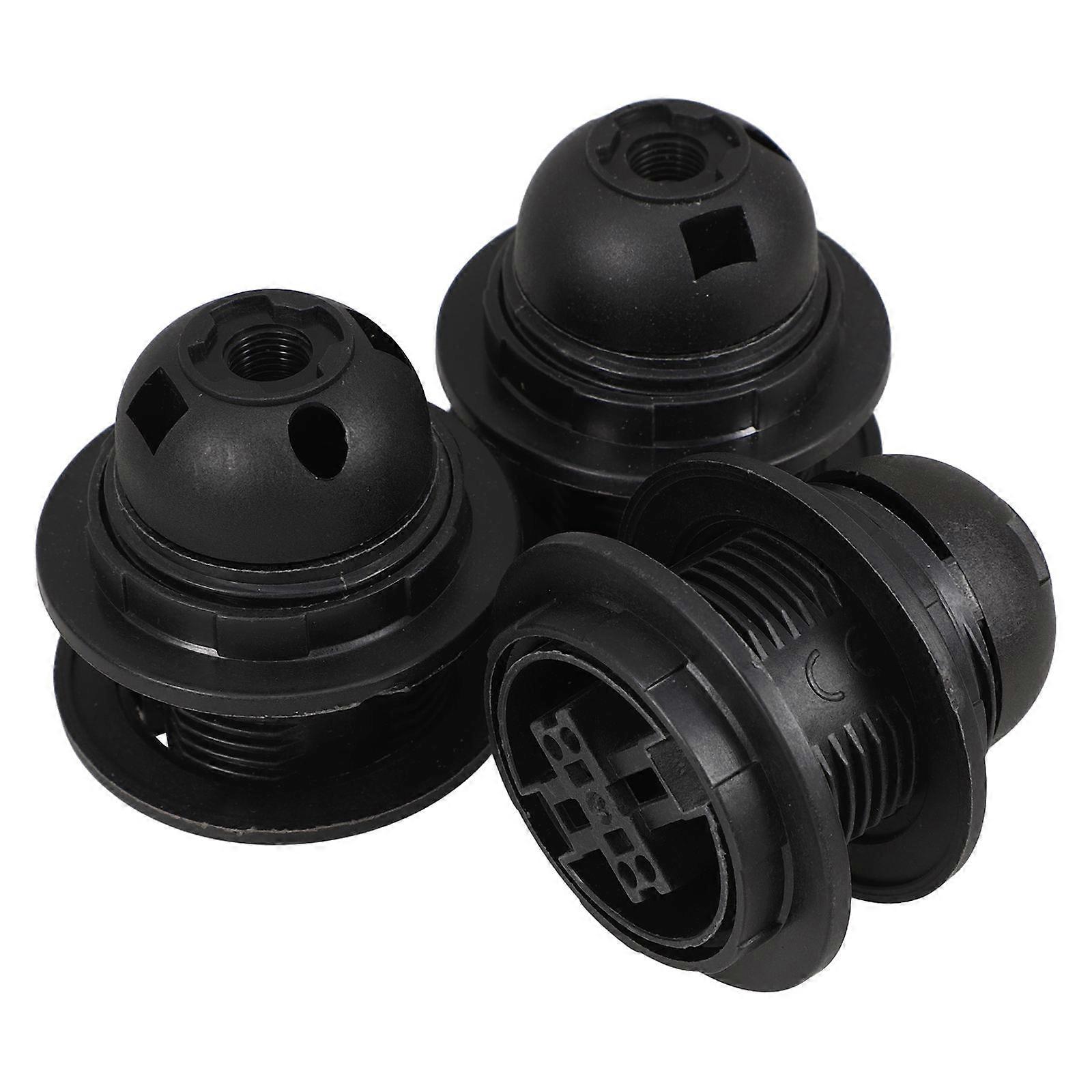 Black E27 Lamp Shade Collar Ring for Pendant Lamps 3Pcs Set