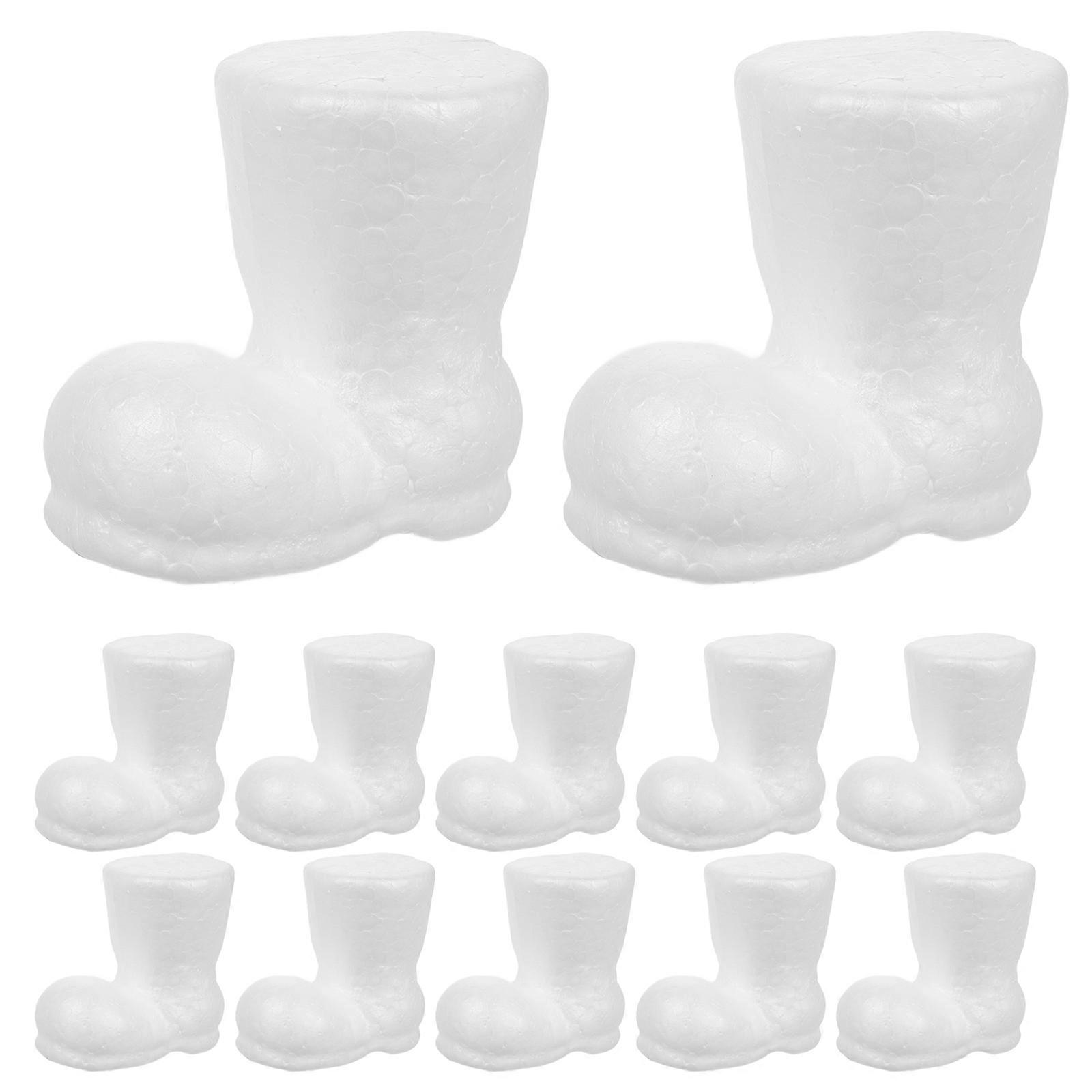 12Pcs Polystyrene Foam Christmas Boots for DIY Holiday Craft Projects