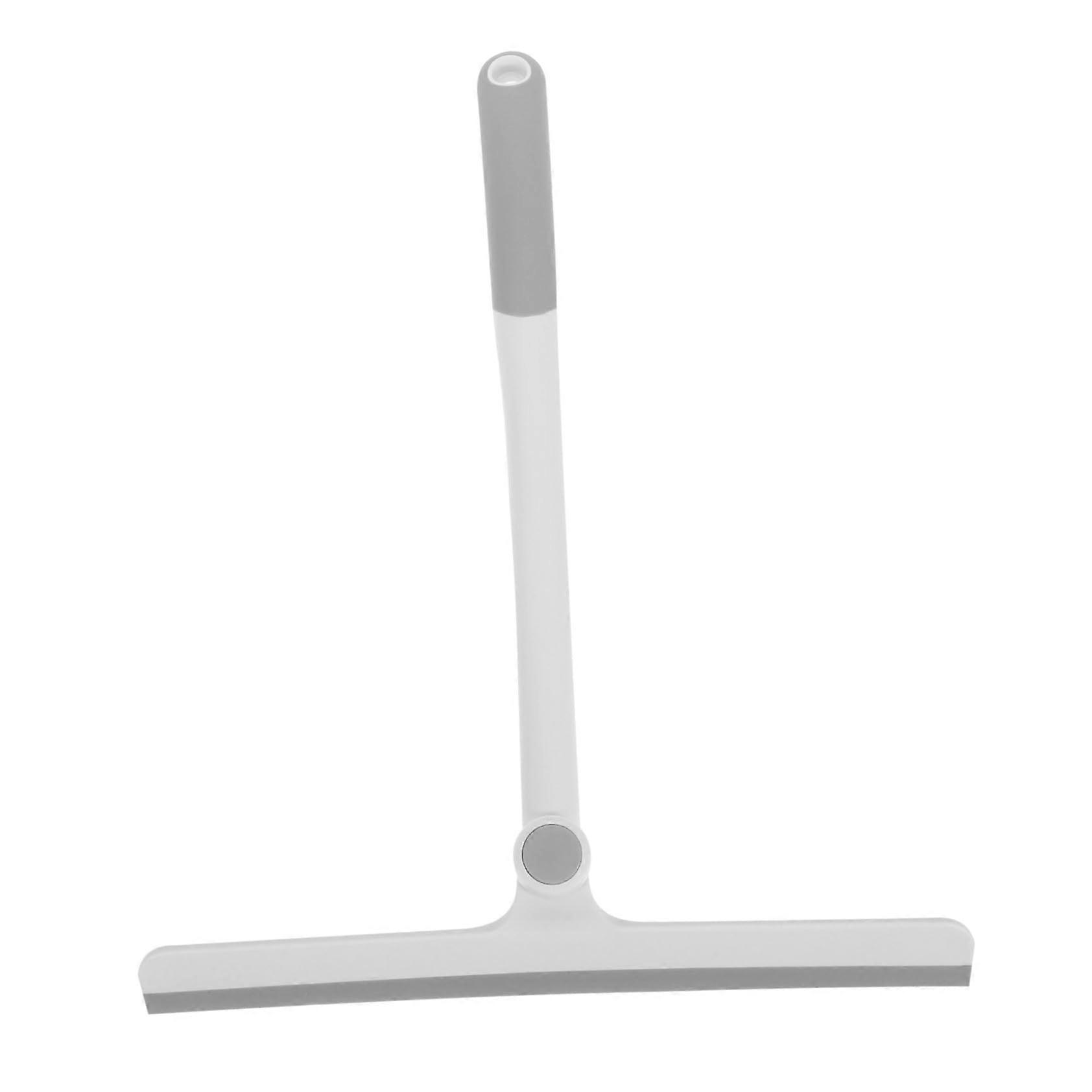 Handheld Shower Squeegee with Rotating Head for Windows, Mirrors, and Glass Doors – Gray Bathroom Cleaner for Efficient Water Removal