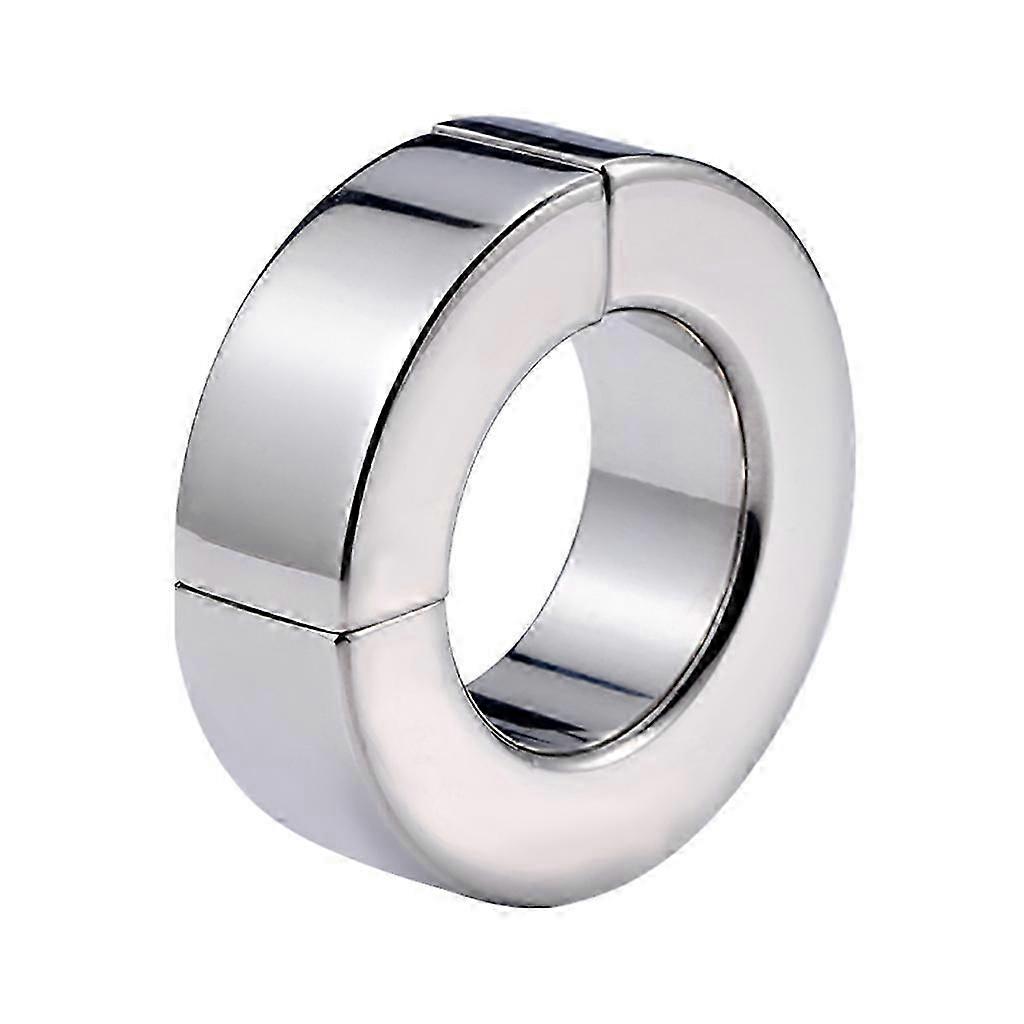 قفل مغناطيسي معدني على شكل قلادة كيس الصفن، حلقة وزن البيض، أداة تقييد من الفولاذ المقاوم للصدأ، ألعاب ممتعة للرجال 56 مم