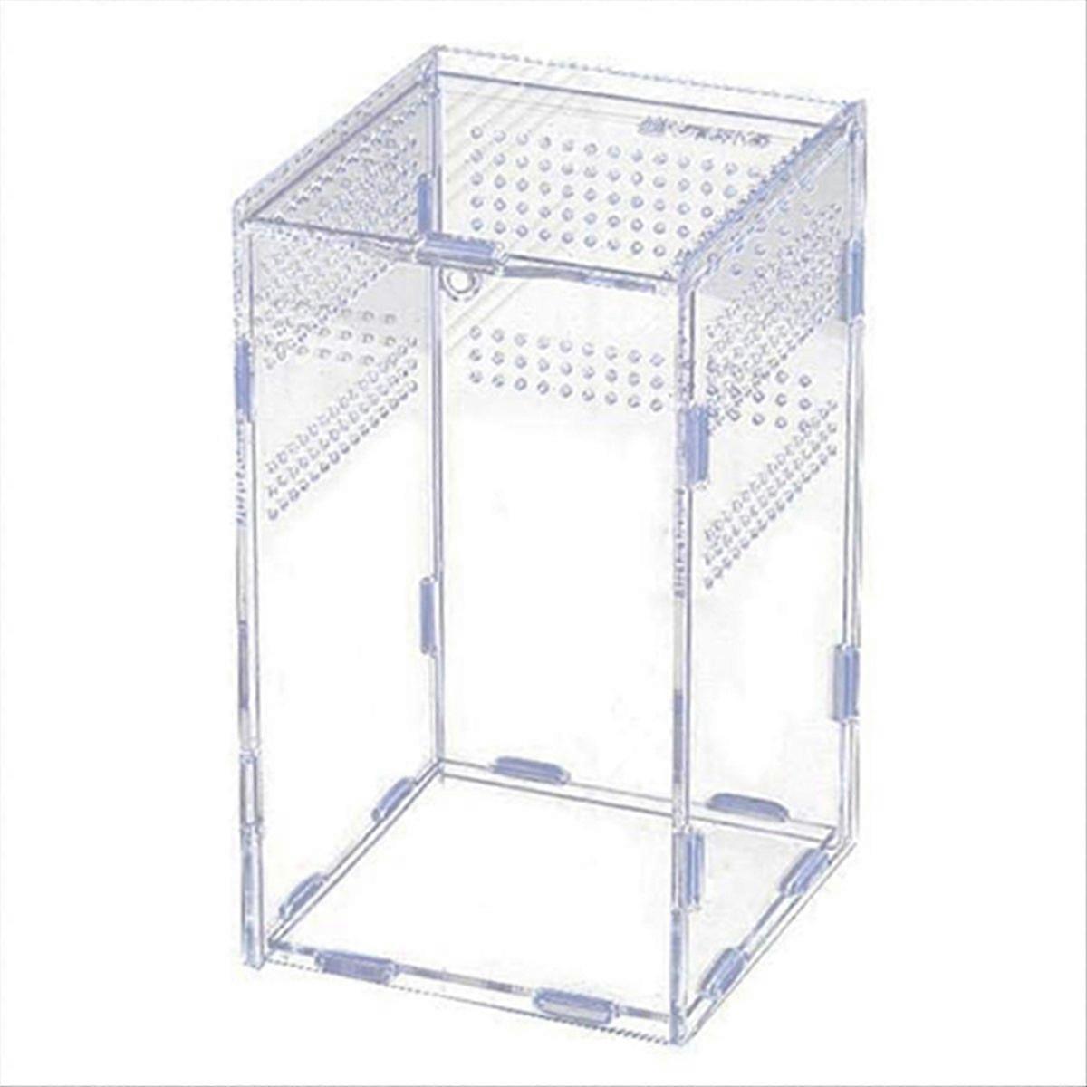 Acrylic Reptile Terrarium - Transparent Breeding Box Insect Feeding Cage with Arboreal Enclosure