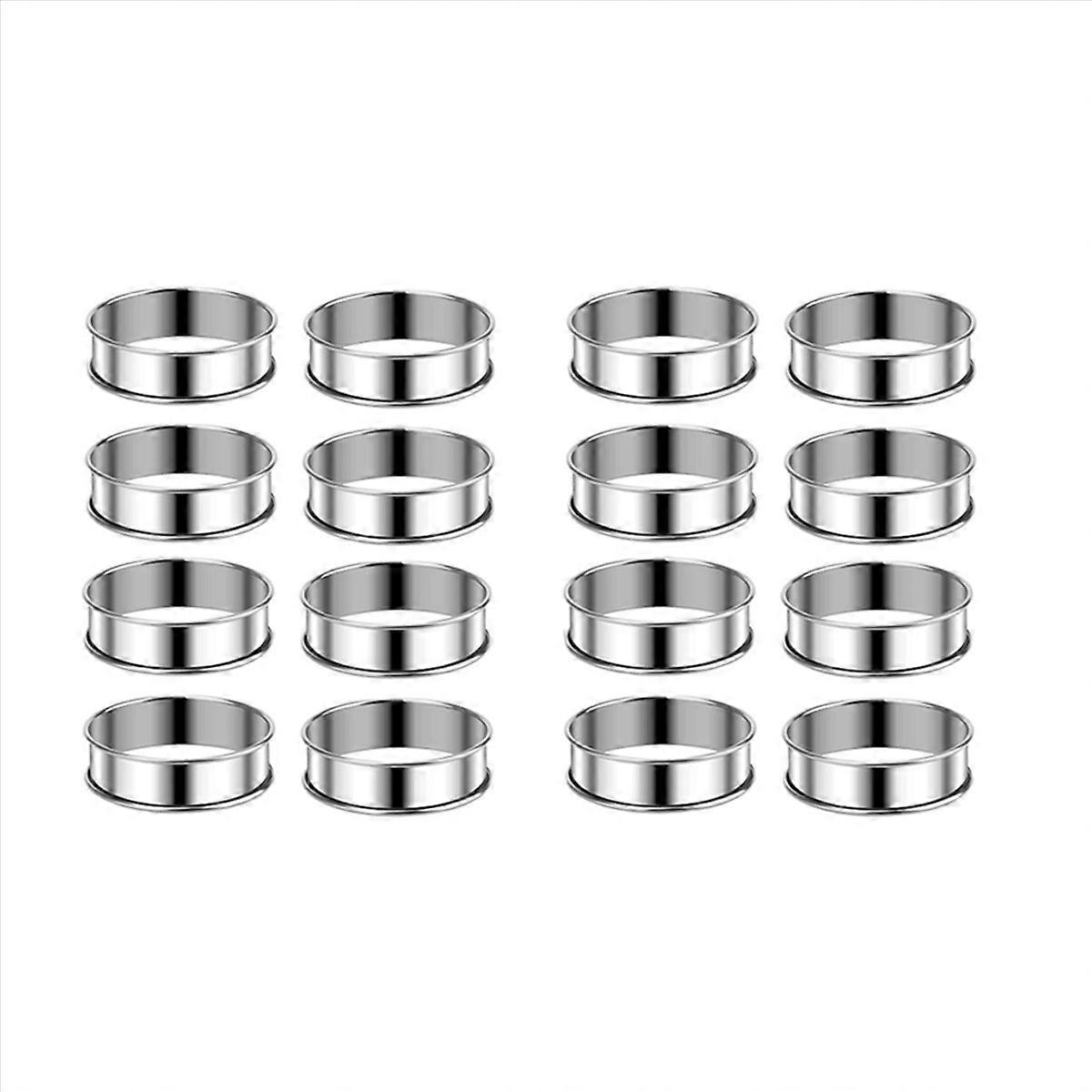 Anéis de Muffin de 3,15 Polegadas Anéis de Crumpet, Anéis de Muffin 8Pc Moldes Tart Ring