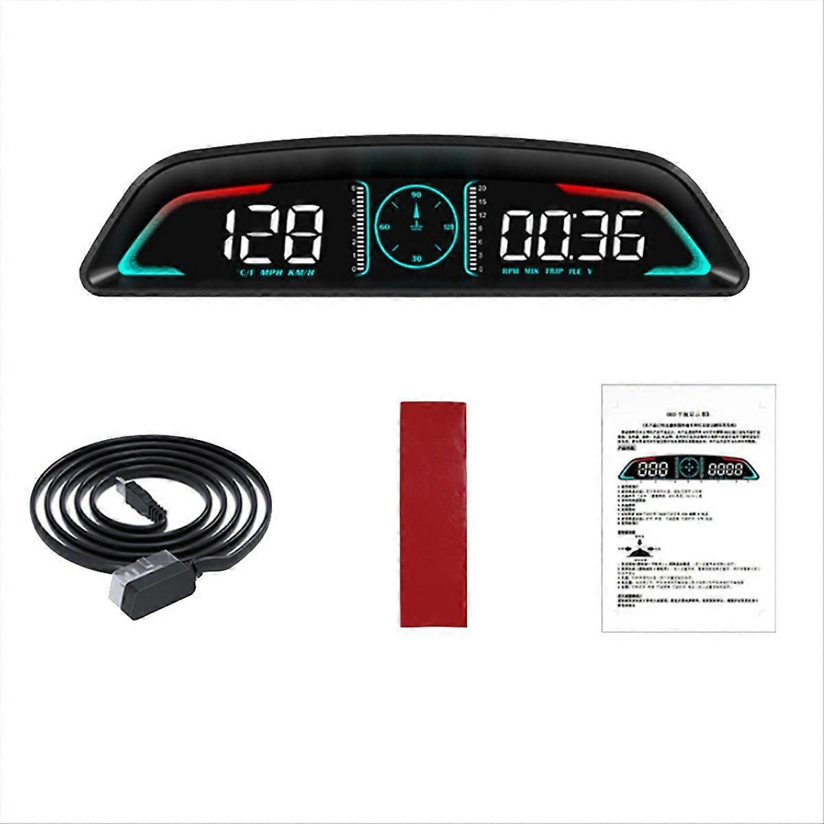 Car HD Head-Up Display Smart HUD Voltage Security Alarm Display B3