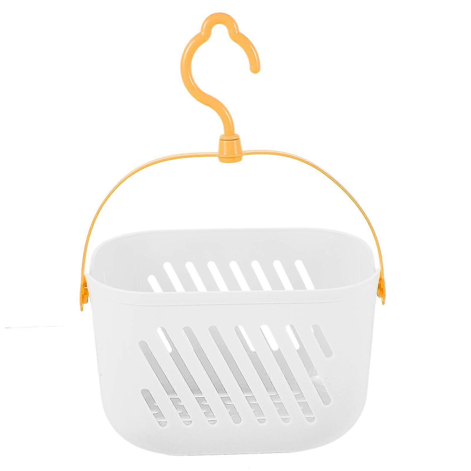 Shower Hanging Organizer with QuickDraining Design, Plastic Bathroom Storage Basket with Hooks