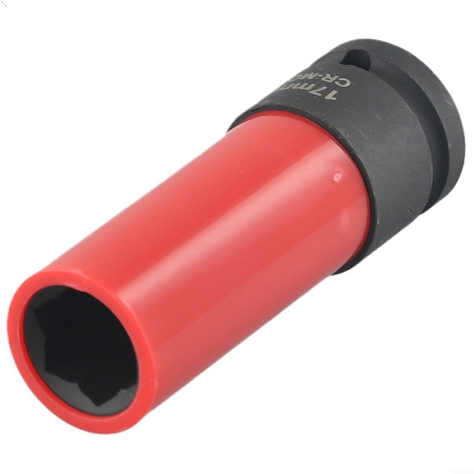 Lug Nut Socket 17mm Flower Design with Protective Sleeve 85mm Length for MercedesBenz