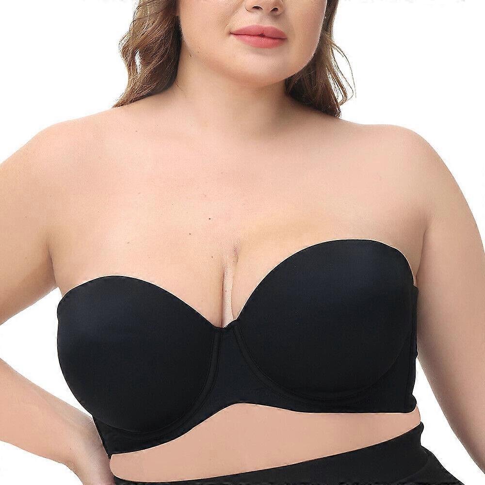 Women's Underwire Contour Multiway Full Coverage Strapless Bra Plus Size BCDFGH