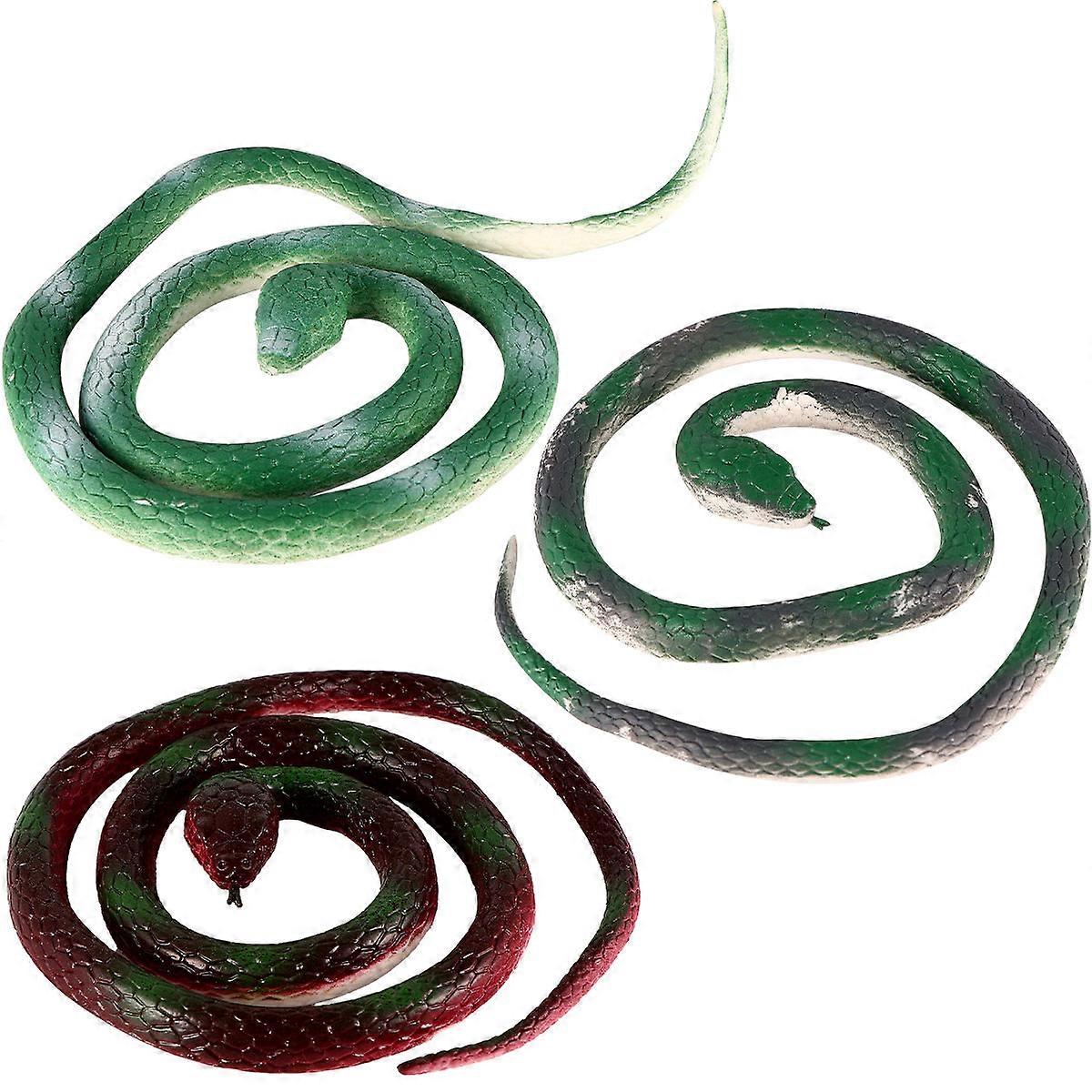 Tricky Toy Rubber Snake for Halloween Party Use 6Pcs Set