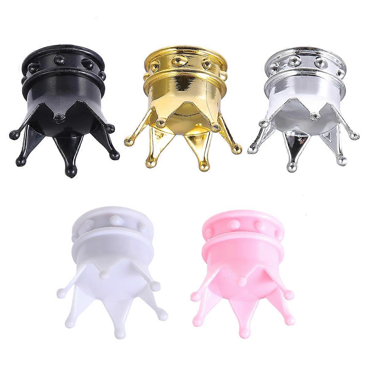Car Tire Stem Cap Diamond Shape Cover for Car Use 5Pcs Assorted Color