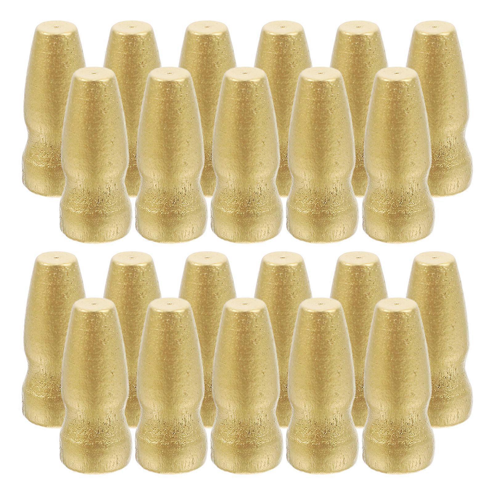 Golden Wood Flag Pole Head for Daily Use Portable Hand Guide Flag Finial Enhance Guide Image 50pcs