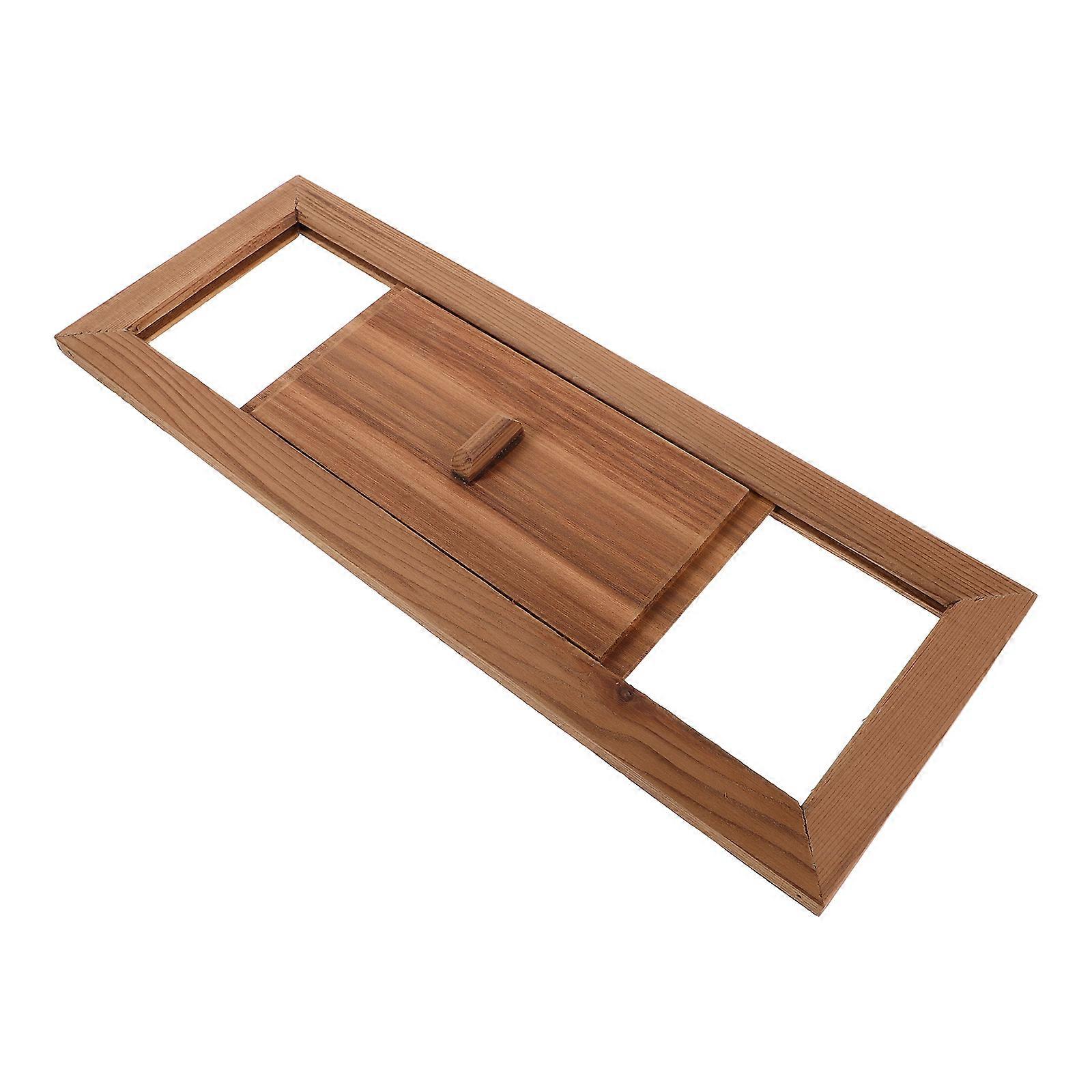 Träbastuventil för bastuventilation, beige trä