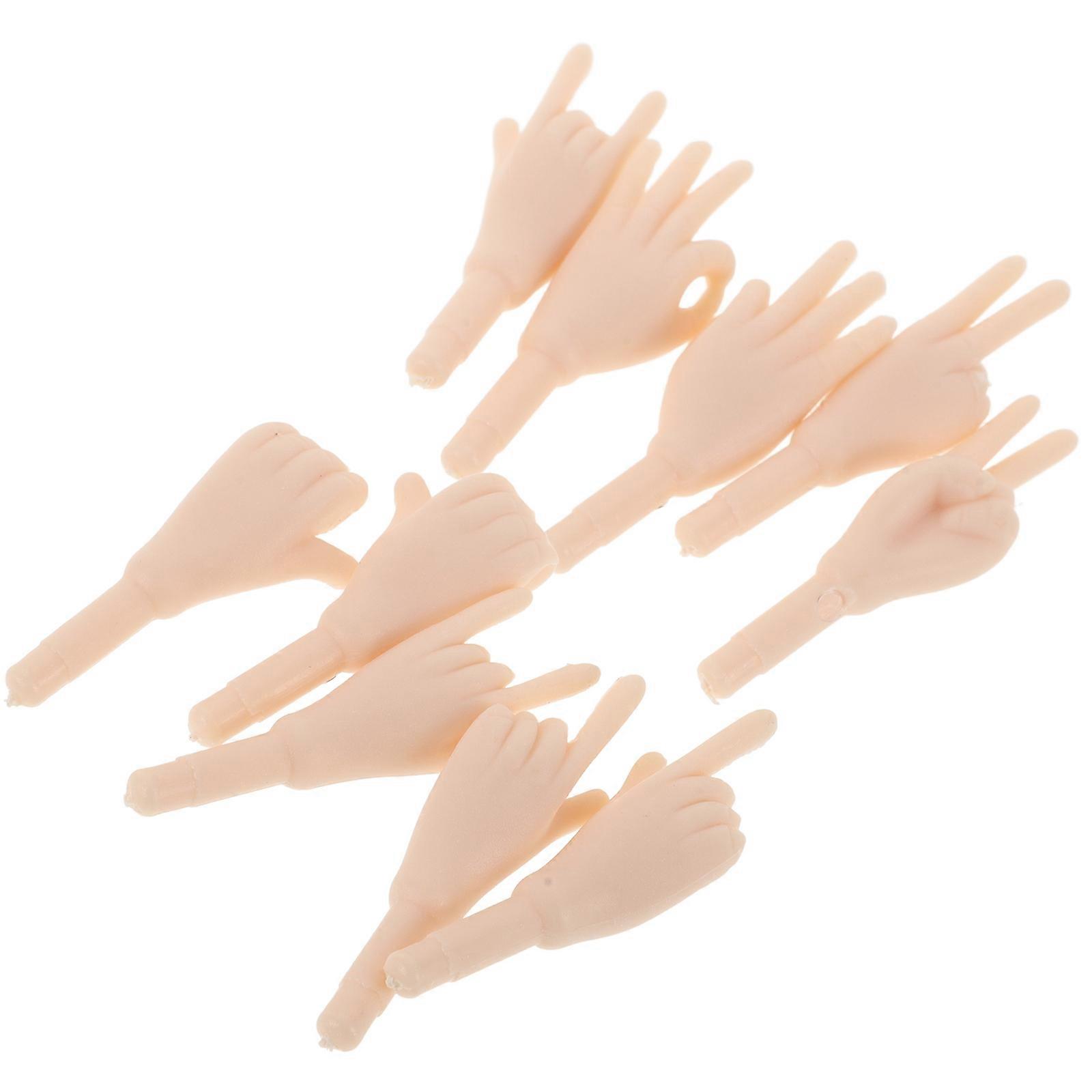Miniature Hands Doll Making Accessories for Doll Making 5Pairs Plastic Hands