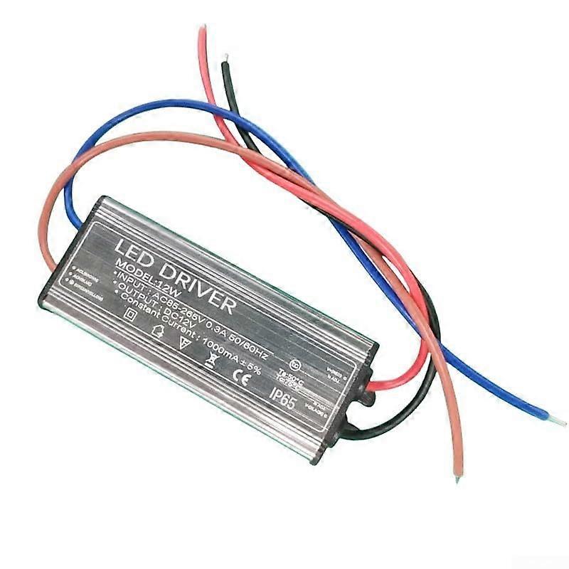 12V Waterproof LED Power Transformer For Lamps, IP65 Rated, 12V Output, Compact Design, Advanced Safety Protections