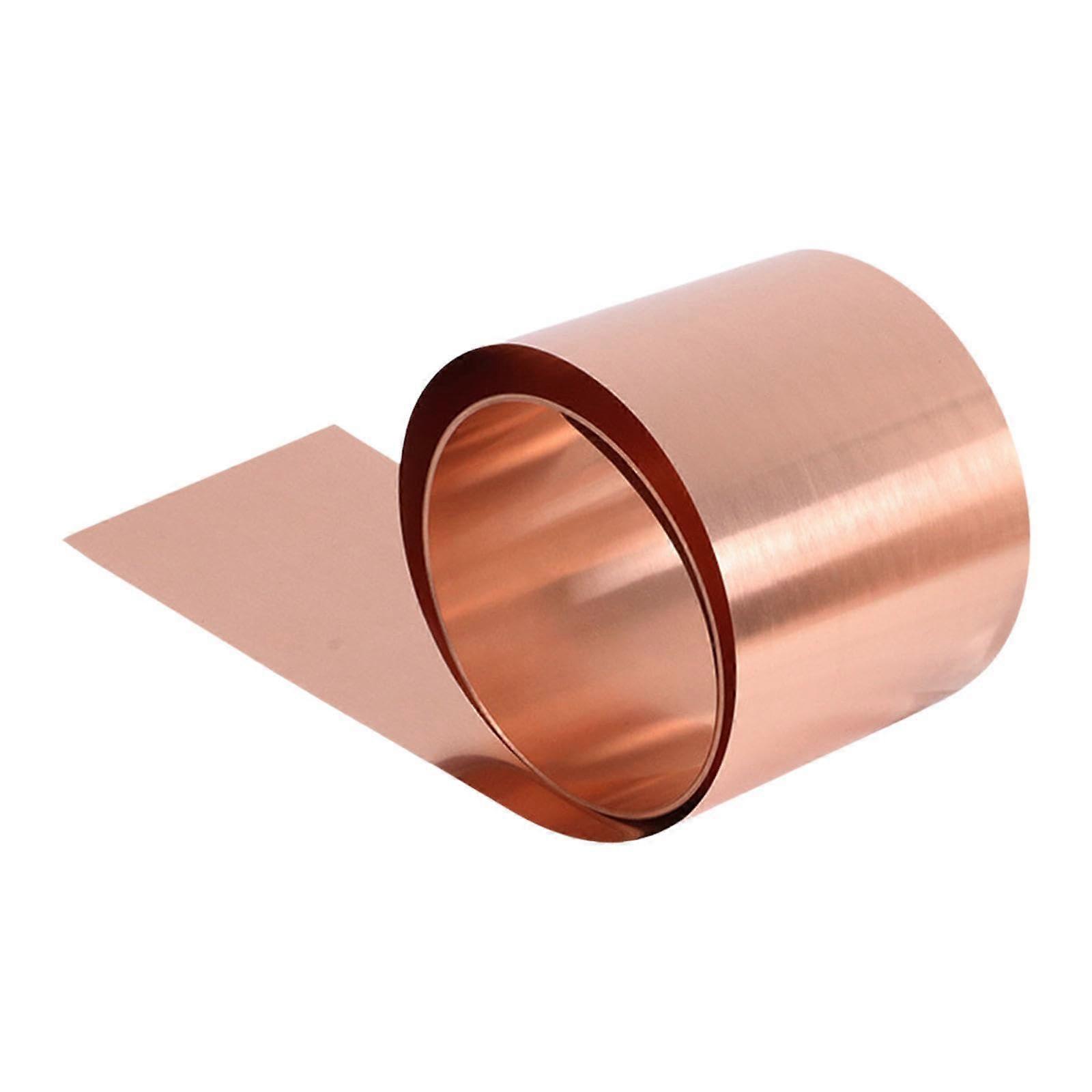 Copper Sheet Roll 0.1mm Pure Copper Foil for DIY, Welding, Electrical and Craft Projects