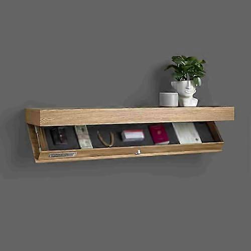 Floating Shelf with Hidden Compartment for Valuables, Modern WallMounted Design, Yellow