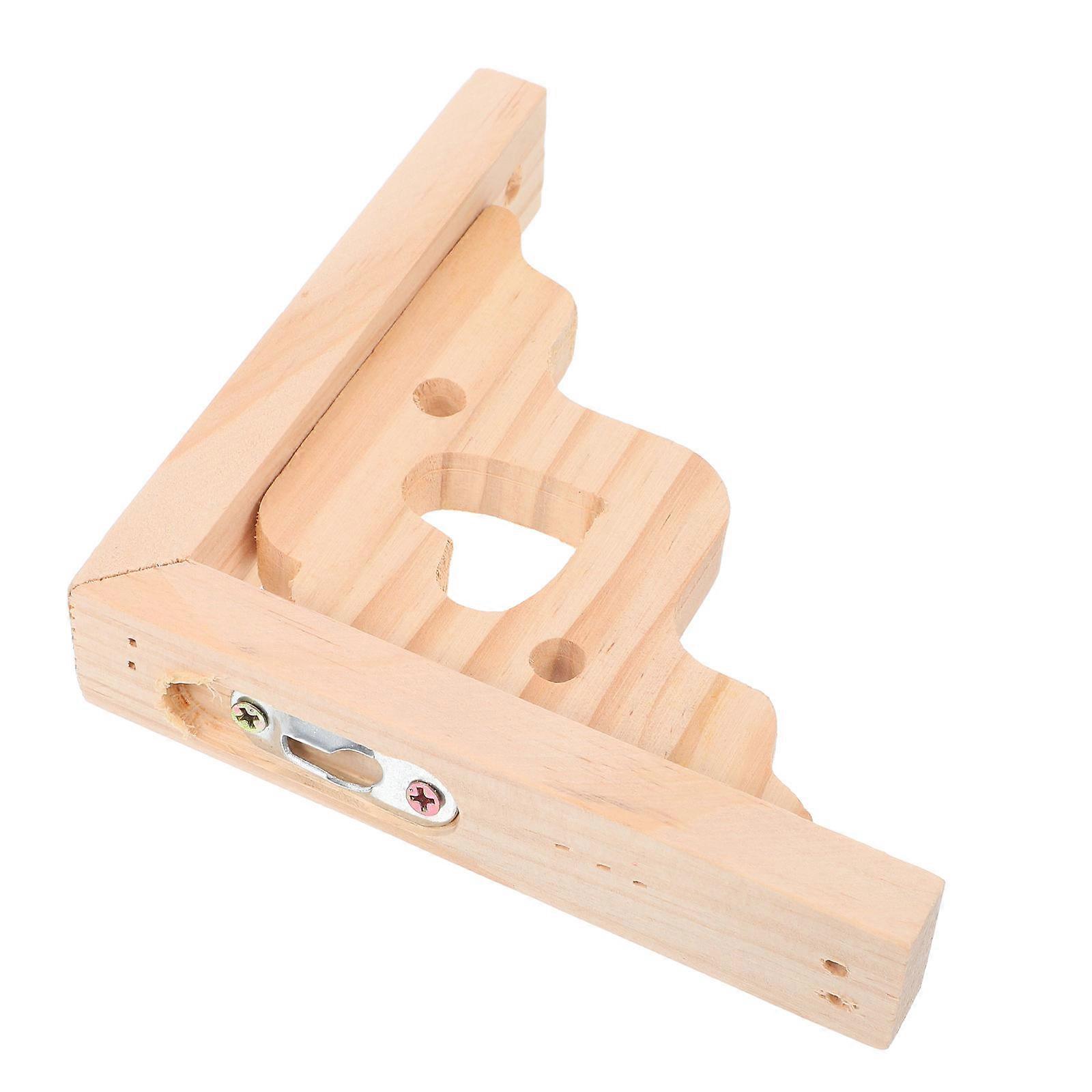 Solid Wood Wall Bracket Triangle Shelf for Holding Wooden Rack