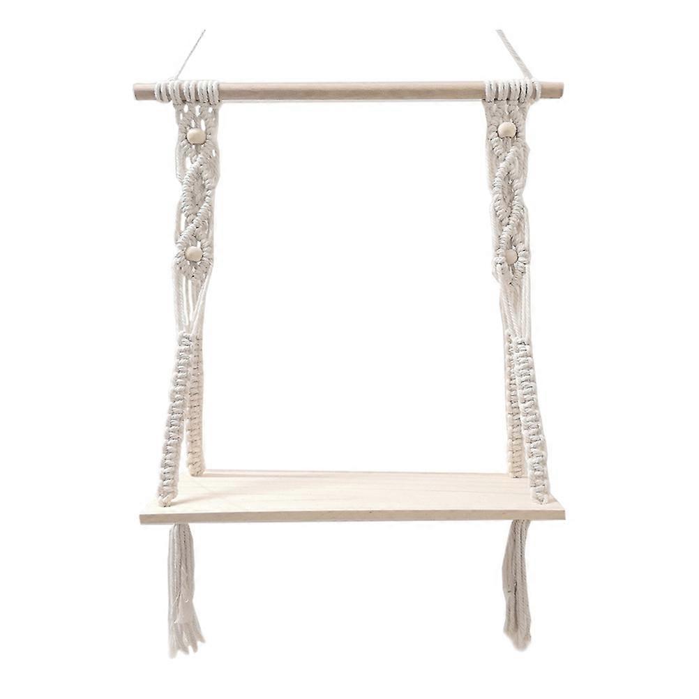 Wall Hanging Rack Tapestry Hanging Shelf for Storage Use 3Pcs Beige