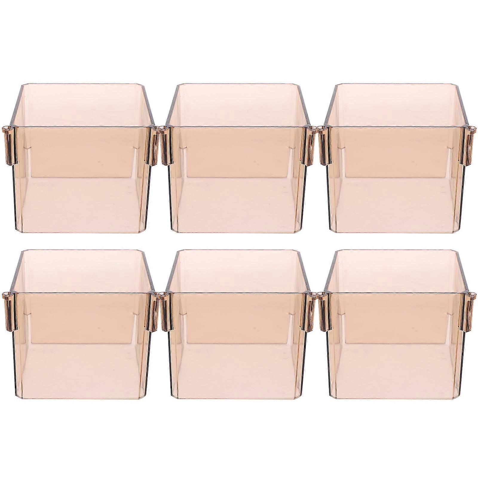 6Pcs Drawer Divider Box for Home Use Transparent Plastic Organizer Separators