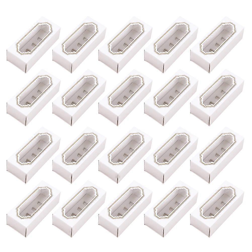 Macaron Box 20Pcs 5-Cavity Paper Containers for Storage Use with Clear Window