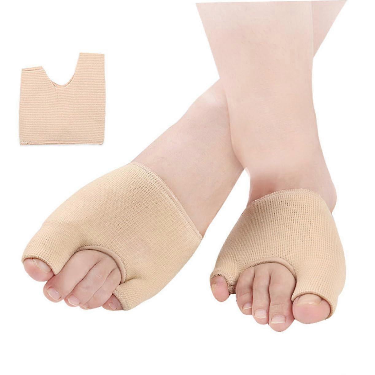 Bunion Protector Sleeves with Thickened Cushioning Apricot Toe Separator Socks Small Size