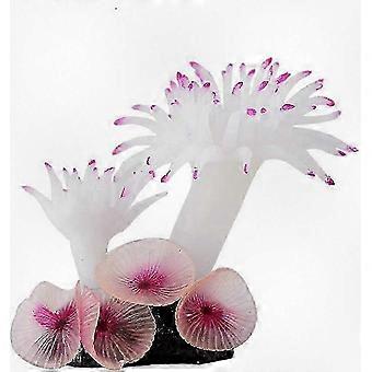 26-27 Plantes aquatiques artificielles décoratives pour aquarium, base en béton et corail synthétique blanc