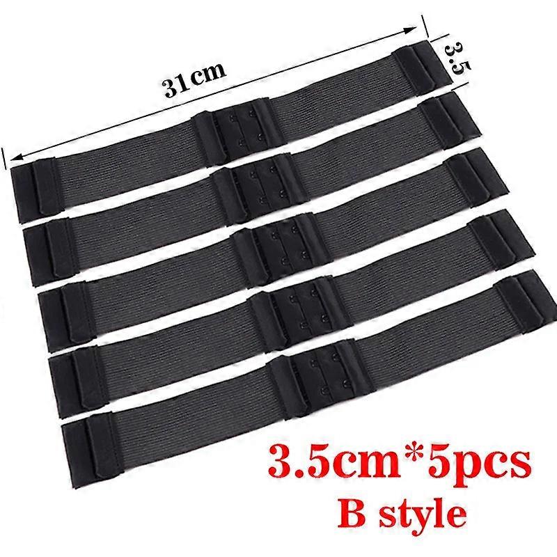 Adjustable Elastic Wig Bands 5pcs - Black, 2.5cm-3.5cm Width, Wig Sewing