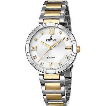 Montre femme Festina en acier inoxydable doré F16937/A
