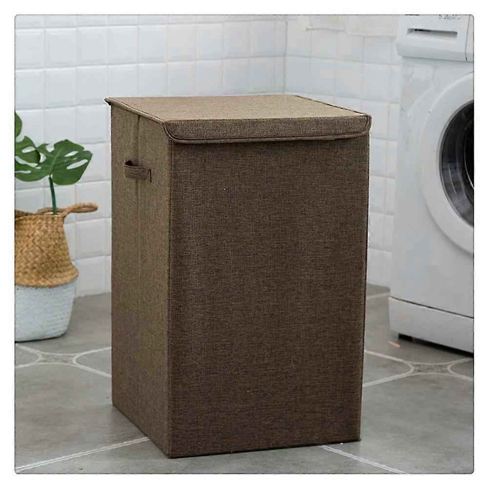 Large Waterproof Laundry Basket with Lid and Handles Foldable Hamper for Bathroom or Kitchen