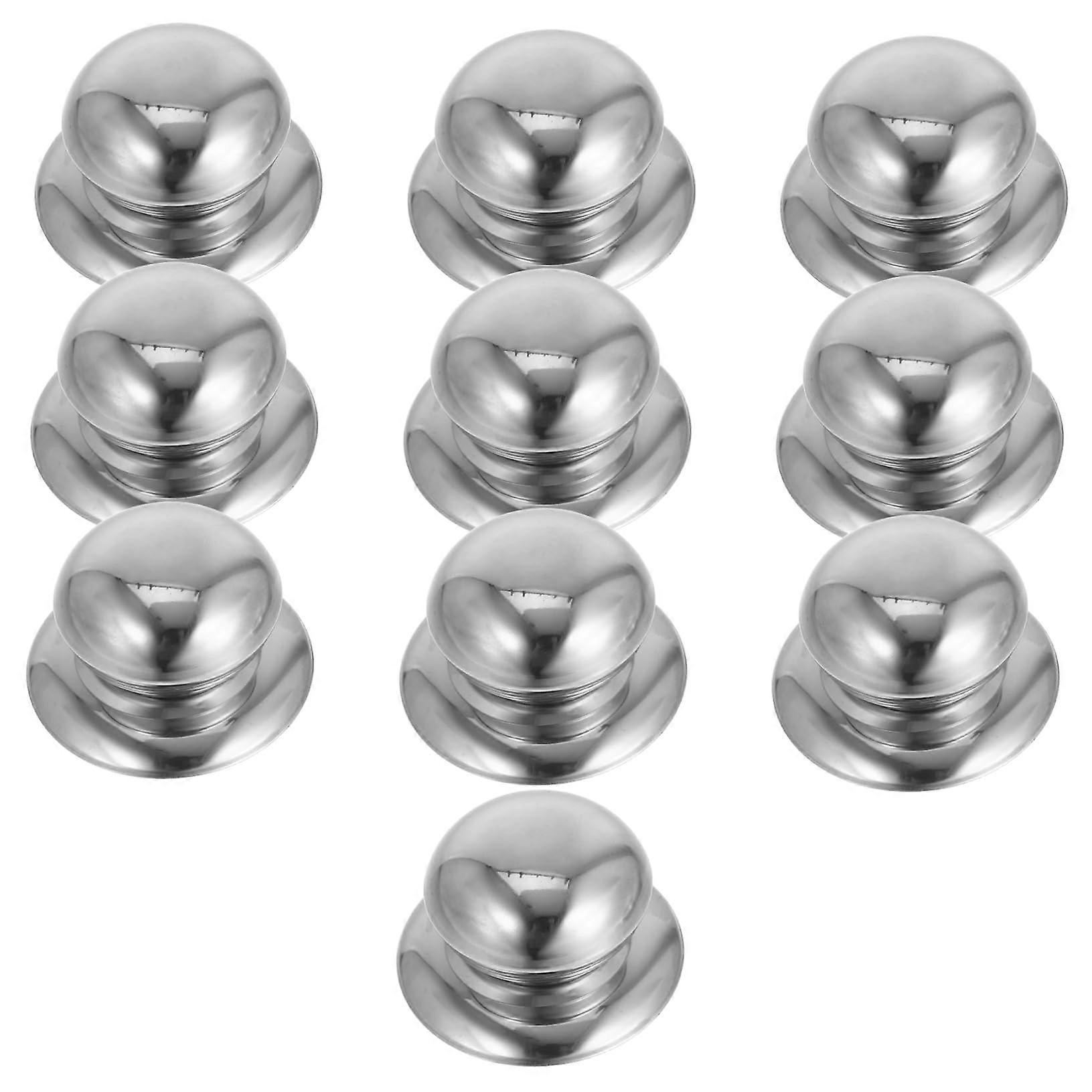10pcs Stainless Steel Pot Lid Replacement Knobs with Ergonomic Grip and Universal Fit