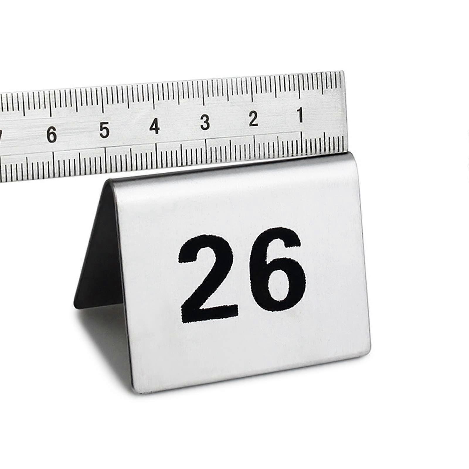 Stainless Steel Table Numbers 150, Durable EasytoRead Stackable Restaurant Number Signs