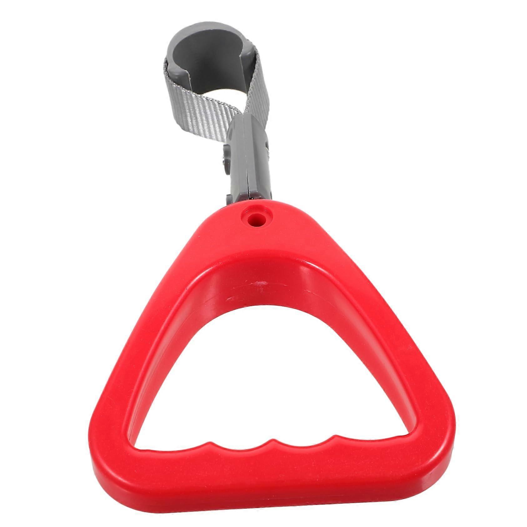 Red Bus Handle Strap with Ergonomic Grip for Elderly Safety, Easy Install Subway Hand Grip