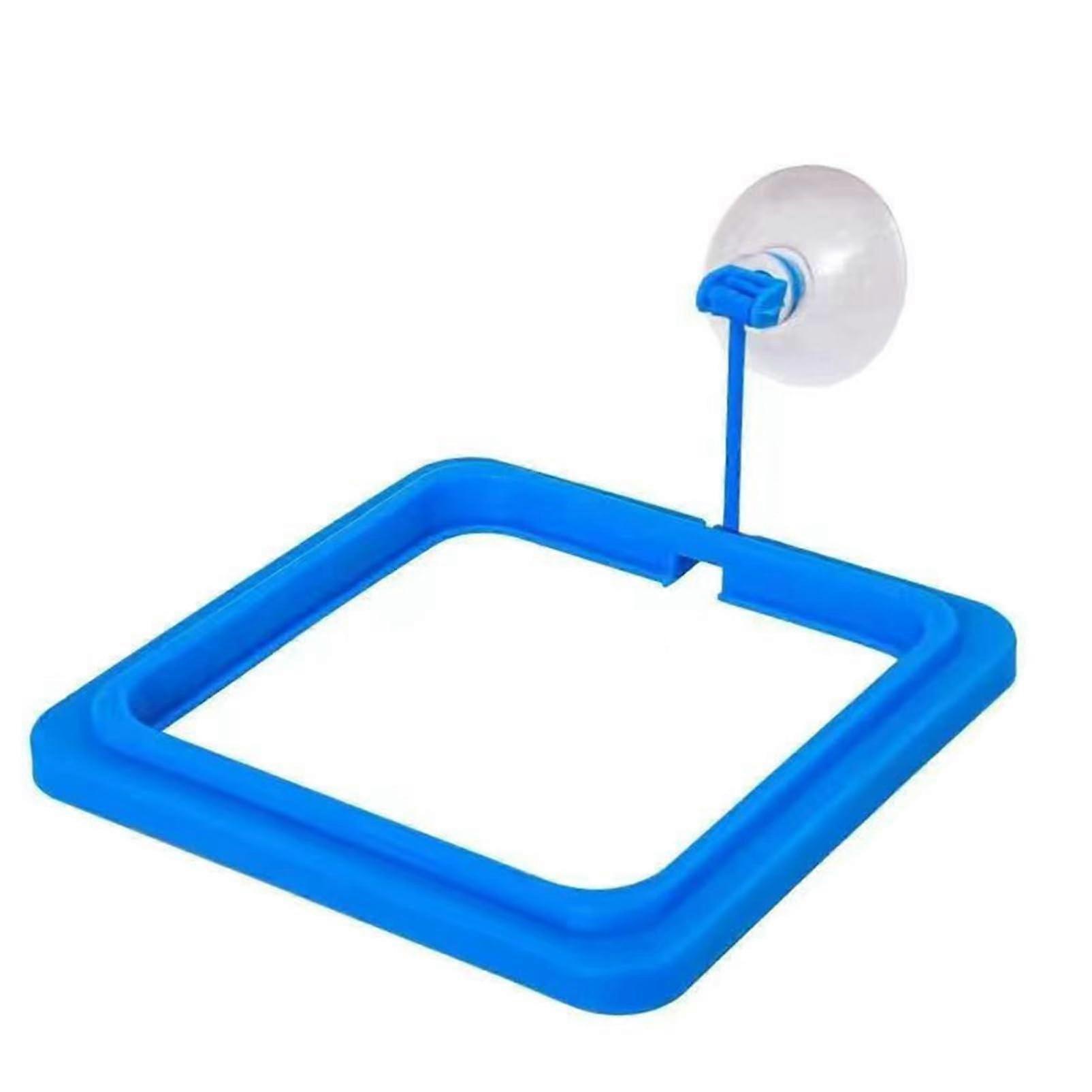 Floating Fish Feeder with Suction Cup, Easy Install Aquarium Feeding Ring, FishSafe, Square