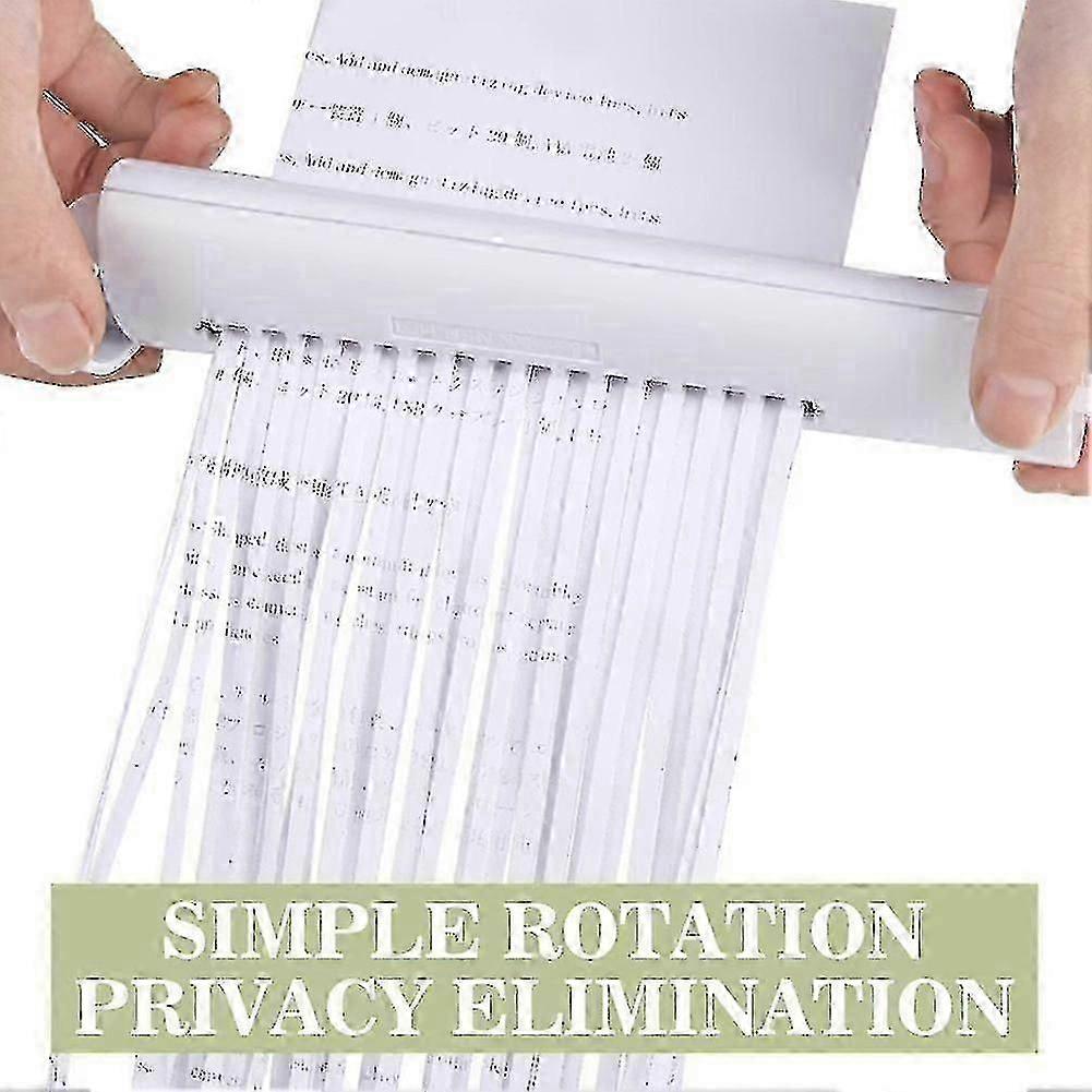 Mini Handheld Rotary Paper Shredder for Office & Classroom - Secure Document/Craft Confetti Maker