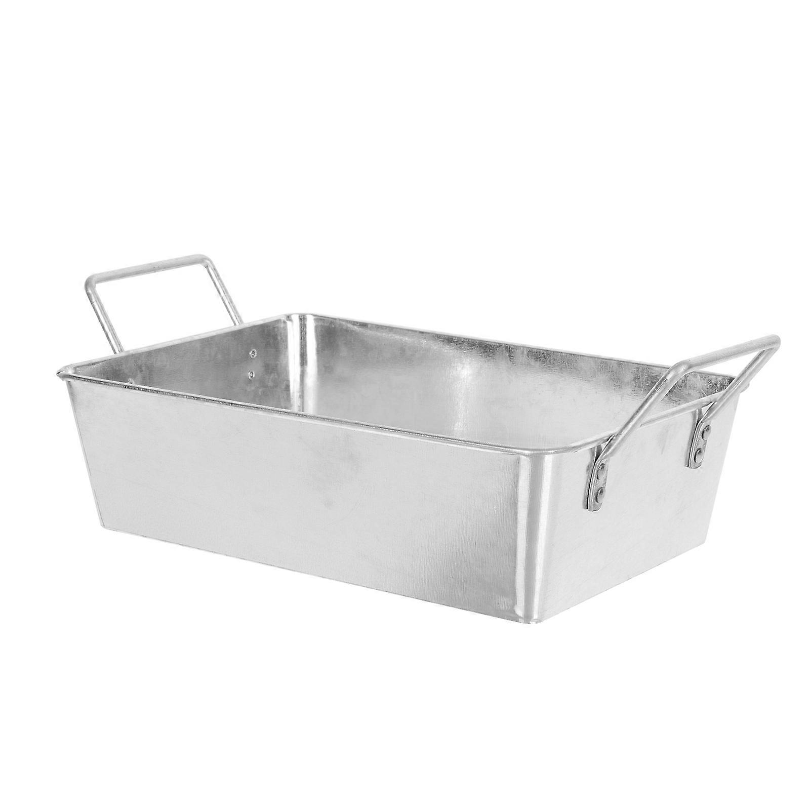 French Fries Plate Food Serving Household Users Rectangular Galvanized Iron 1Set