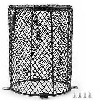 Lampada per rettili con copertura in rete, lampadina in ceramica per giorno e notte, paralume riscaldabile (cilindro)