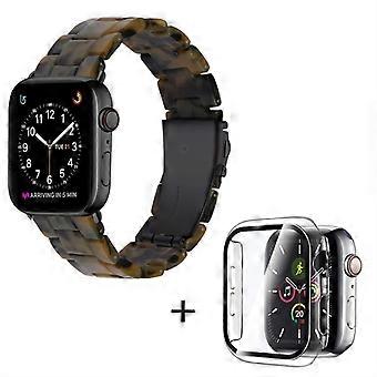 Ersatzarmband aus Kunstharz mit 3 Perlen und Faltschließe für Apple Watch Series 6/5/4/SE/SE (2022), 40 mm.