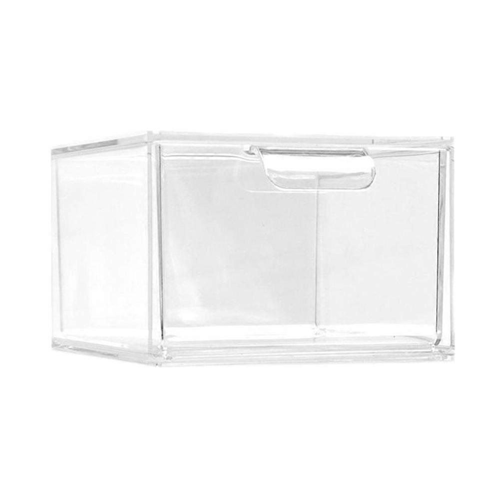 Stackable Makeup Organizer and Storage, Acrylic Organizers, Clear Plastic Storage Drawer with Handles for Vanity