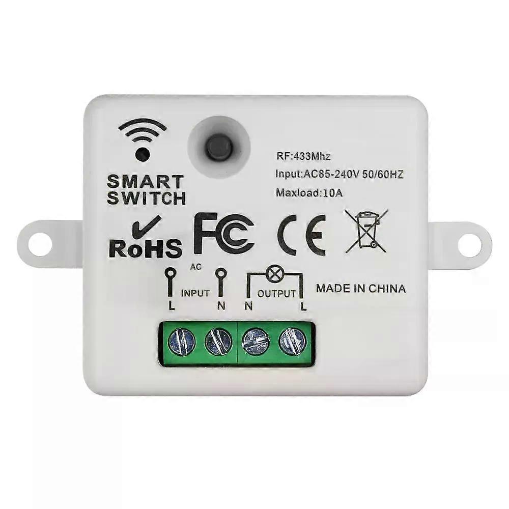 AC 110V 220V Wireless Remote Control Switch 1CH relay 433Mhz Receiver Module 10A For learning code Transmitter Remote